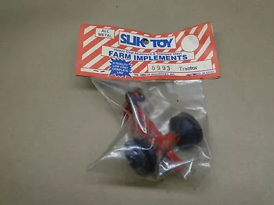 VINTAGE SLIK-TOY METAL TRACTOR 8993 DUAL WHEELS FARM Stamped Steel Aluminum  • $24.99