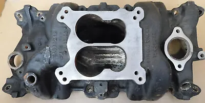 GM 14096011 SB Chevy Bowtie Marine Intake Cast Iron Dual Plane & Flange • $249.99