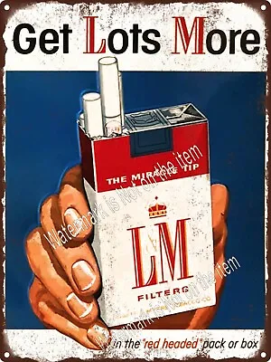 LM Filters Tobacco Cigarettes Pack Smoke Shop Man Cave Metal Sign 9x12  A434 • $24.95