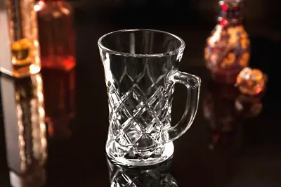 6 X Cut Glass Coffee Glasses And Cappuccino Lattes Tea Glass Cups Mugs Set 210cc • £14.37