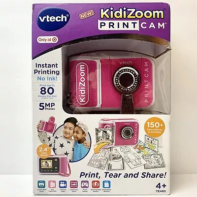 Vtech Kidizoom Print Cam Camera Rechargeable 150+ Photo Effects Pink NEW SEALED • $48.99