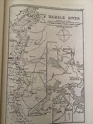 VINTAGE SEA CHART / NAUTICAL MAP 1961 - Hamble River    - To Frame? • £3.25