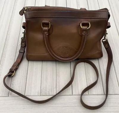 Vintage Genuine Ghurka No 16 The Keeper Tan Leather Satchel Bag Strap Distressed • $249.95