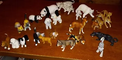 $20 • Buy Lot Of 27 Hard Plastic Animals, Wild Safari, Domestic Misc Animal Figures