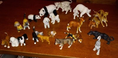 $20 • Buy Lot Of 27 Hard Plastic Animals, Wild Safari, Domestic Misc Animal Figures