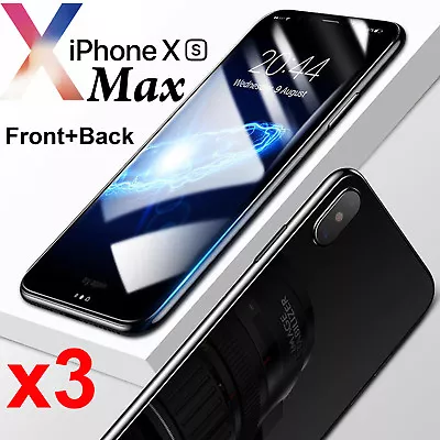 $7.50 • Buy X3 Soft PET Film Screen Protector Guard For Apple IPhone Xs MAX Front And Back