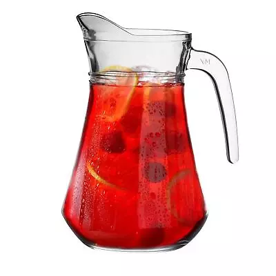 Brocca Glass Water Jug Serving Pitcher Water Iced Tea Cocktails 1.5 Litre Clear • £9