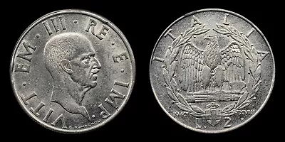 1929 Italy 5 Lire .835 Silver King Vittorio Emanuele II Eagle In Profile • $6