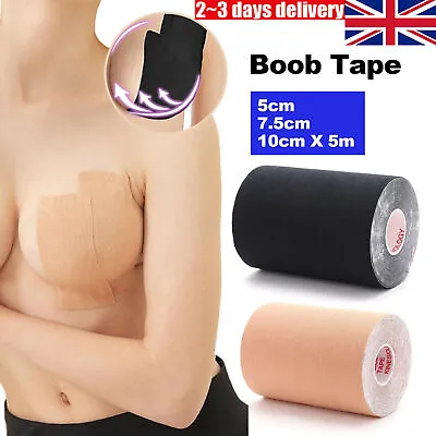 £5.79 • Buy 5m Body Invisible Bra Boob Tape Nipple Cover Breast Lift Push Up Sticky Bra UK