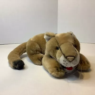  Mountain Lion Plush Cougar Laying Pitt Handkerchief Stuffed Animal 12  • $19.99