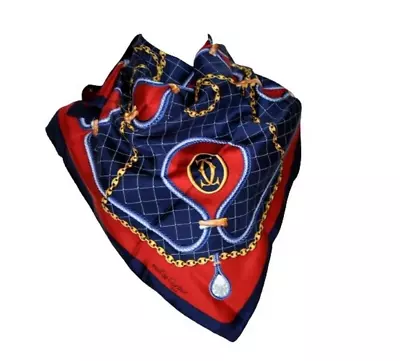 C De Cartier Must De Cartier Silk Square Scarf • $317.85