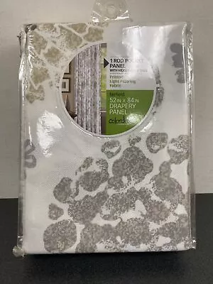 CDBTNCL-107-400 Neutral Floral Polyester 52 X84  Curtain Panel • $18.43