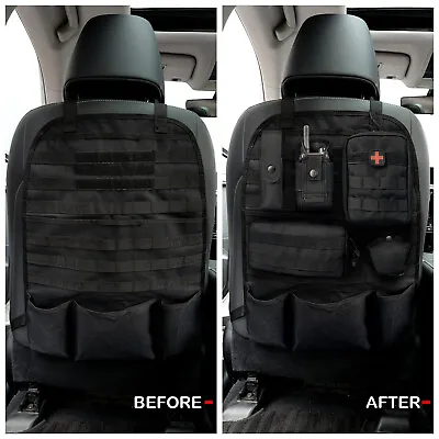 2X Truck Seat Back Organizer Tactical MOLLE Car Covers Vehicle Panel Storage Bag • $33.10