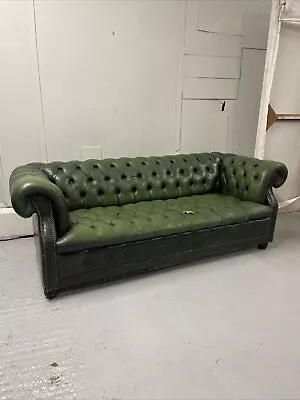 Green Leather Chesterfield Sofa  • £60.84