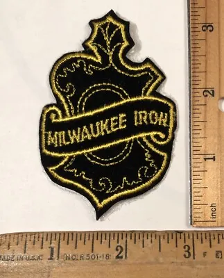 Vintage Milwaukee Iron Motorcycle Iron On Patch Biker Harley Davidson • $8.25