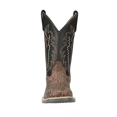 Kid's Presley Brown/Black Leather Western Boots • $84.62