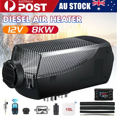 Diesel Air Heater 12V 8KW Tank Remote Control Thermostat Caravan Motorhome RV AU • $99.90