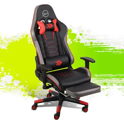 $119.99 • Buy NRG Reinforced Red Racing Style Reclineable Cobra Pattern Office Gaming Chair