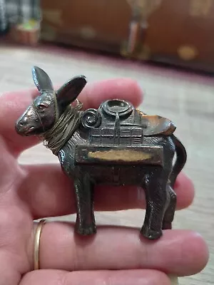 Vintage Metal Pack Mule Donkey Figurine • $14.99