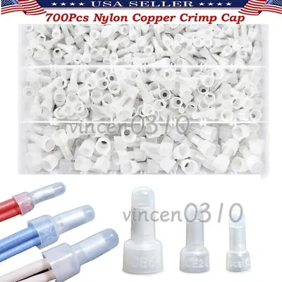 700/300Pcs Closed End Crimp Cap Copper Core Wire Connectors Terminals 22-10AWG • $14.24