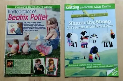£44 • Buy Alan Dart Toy Knitting Pattern: Beatrix Potter + Shaun The Sheep Mobile