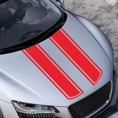 Racing Stripe Graphic Stickers For Car Truck Body Hood Vinyl Decals Accessories • $8.97