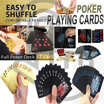 £3.65 • Buy  Professional Playing Cards 24k Gold Plated Pvc Plastic Poker Card With Gift Box