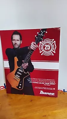 Paul Gilbert  Ibanez 25th Anniversary Guitars Print Ad 11 X 8.5 • $9.56