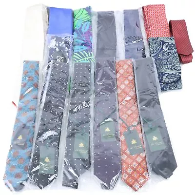 La Pescara Lanvin & More Assorted Ties In Various Styles & Colors Lot Of 15 • $74.99