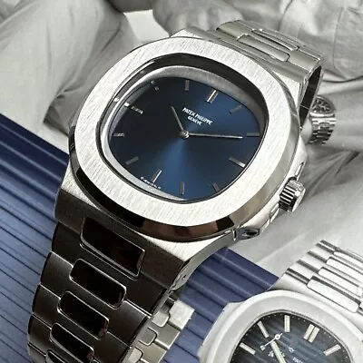 1972 Patek Philippe Factory Movement 215 & Original Blue Dial In New Steel Case • $6999.95