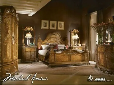 AICO By Michael Amini Venetian 5PC King Size Bedroom Set • $5895