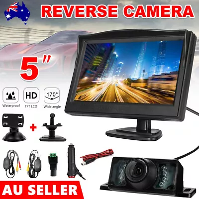 Reverse Camera Kit Wireless Monitor Reversing Caravan Truck 24V 12V Rear View AU • $41.85