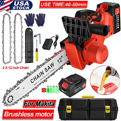 12 Inch Cordless Electric Chainsaw Handheld Wood Cutter + Battery For Makita 21V • $69.99