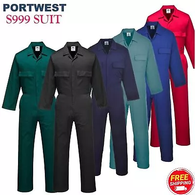 Genuine Portwest S999 Mens Coverall Overall Mechanic Boiler Workwear Safety Suit • £24.15