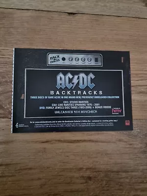 Tnewm72 Advert 5x8 Ac/dc: 'back Tracks' 3 Discs • £6