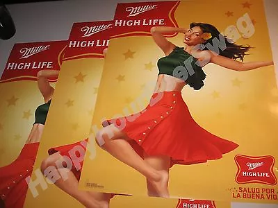 3 Miller High Life Pin Up Posters Hispanic Equity Chick Girl Sexy Chick Mgd Lite • $16