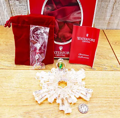 £90.90 • Buy NEW Waterford Snow Crystals Christmas 2009 Ornament Pierced W/ Enhancer NIB