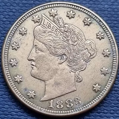 1883 Racketeer Liberty Head Nickel 5c Higher Grade AU #69294 • $39.99