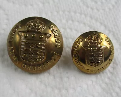 £5.99 • Buy 2x British: ROYAL ARMY ORDNANCE CORPS BRASS BUTTONS  (25mm-18mm, WW2 Period)