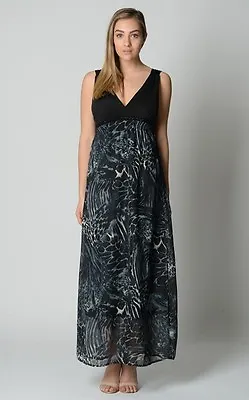 $7.99 • Buy Crossroads Ladies Floral Maxi Dress Size XS Small Medium Large 8 10 12 14 Black