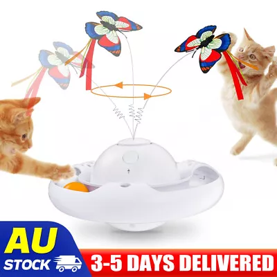 Interactive Cat Toys Automatic Butterfly Cat Toy For Indoor Cats Kitten Toys • $21.89