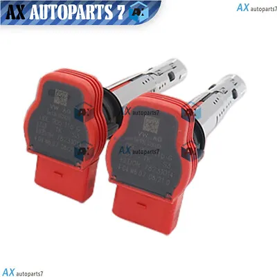 2x NEW OEM RED IGNITION COIL VW Touareg Audi A6 A4 S5 R8 A8 3.0T 4.2 06E905115G • $76
