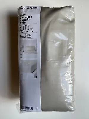 Ikea Nattjasmin Twin Sheet Set 310 Tc Cotton Lyocell Beige Brand New • $24.90