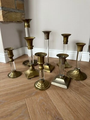 £1.30 • Buy Bundle 8pcs Candle Holder Rod Candles Glass Lot Collection Resolution 
