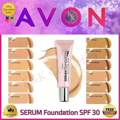 Avon Serum Foundation SPF 30 Radiant Finish Full Size 30ml NEW All SHADES • £5.48