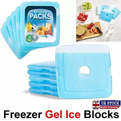 Reusable Ice Packs Freezer Blocks For Cool Cooler Bag For Lunch Box Picnic • £4.95