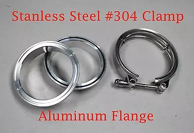 $39.95 • Buy 4  Clamp Aluminum M/F Flanges V-Band Turbo Intercooler Piping Kit W/ O-ring