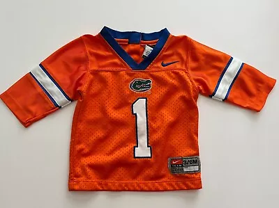 Florida Gators #1 Nike Long Sleeve Baby/Toddler Football Jersey Size 3/6 Mths • $14.99