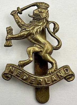 Vintage WW2 Nederland Forces Dutch Netherlands Cap Badge J R Gaunt London • $39.95