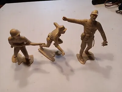 Vintage MARX Japanese Army Men 6-Inch Plastic Soldiers Set Of Two 1960s • $10